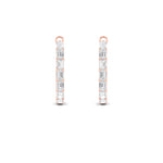 4.25CTW Emerald Shaped Lab Grown Diamond (G/VS) Inside Out Hoop Earrings in 14K Gold