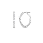 4.25CTW Pear Shaped Lab Grown Diamond (G/VS) Inside Out Hoop Earrings in 14K Gold