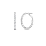 4.25CTW Pear Shaped Lab Grown Diamond (G/VS) Inside Out Hoop Earrings in 14K Gold
