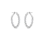 4.25CTW Pear Shaped Lab Grown Diamond (G/VS) Inside Out Hoop Earrings in 14K Gold