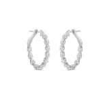 4.25CTW Pear Shaped Lab Grown Diamond (G/VS) Inside Out Hoop Earrings in 14K Gold