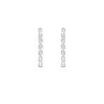 4.25CTW Pear Shaped Lab Grown Diamond (G/VS) Inside Out Hoop Earrings in 14K Gold