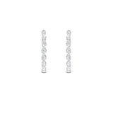 4.25CTW Pear Shaped Lab Grown Diamond (G/VS) Inside Out Hoop Earrings in 14K Gold