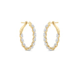 4.25CTW Pear Shaped Lab Grown Diamond (G/VS) Inside Out Hoop Earrings in 14K Gold