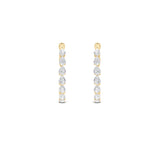 4.25CTW Pear Shaped Lab Grown Diamond (G/VS) Inside Out Hoop Earrings in 14K Gold