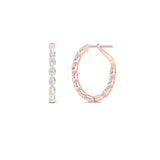 4.25CTW Pear Shaped Lab Grown Diamond (G/VS) Inside Out Hoop Earrings in 14K Gold