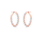 4.25CTW Pear Shaped Lab Grown Diamond (G/VS) Inside Out Hoop Earrings in 14K Gold
