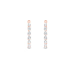 4.25CTW Pear Shaped Lab Grown Diamond (G/VS) Inside Out Hoop Earrings in 14K Gold