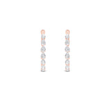 4.25CTW Pear Shaped Lab Grown Diamond (G/VS) Inside Out Hoop Earrings in 14K Gold