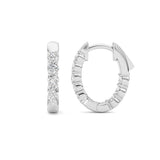 1CTW Round Shaped Lab Grown Diamond (F/VS) Inside Out Hoop Earring in 14K Gold