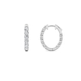 1CTW Round Shaped Lab Grown Diamond (F/VS) Inside Out Hoop Earring in 14K Gold