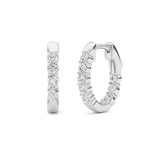 1CTW Round Shaped Lab Grown Diamond (F/VS) Inside Out Hoop Earring in 14K Gold