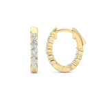 1CTW Round Shaped Lab Grown Diamond (F/VS) Inside Out Hoop Earring in 14K Gold