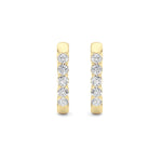 1CTW Round Shaped Lab Grown Diamond (F/VS) Inside Out Hoop Earring in 14K Gold