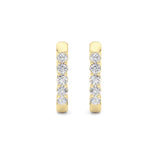 1CTW Round Shaped Lab Grown Diamond (F/VS) Inside Out Hoop Earring in 14K Gold