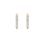 1CTW Round Shaped Lab Grown Diamond (F/VS) Inside Out Hoop Earring in 14K Gold