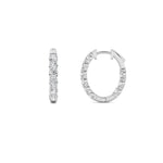 1.5CTW Round Shaped Lab Grown Diamond (F/VS) Inside Out Hoop Earrings in 14K Gold