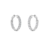 1.5CTW Round Shaped Lab Grown Diamond (F/VS) Inside Out Hoop Earrings in 14K Gold