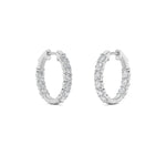 2CTW Round Shaped Lab Grown Diamond (F/VS) Inside Out Hoop Earrings in 14K Gold