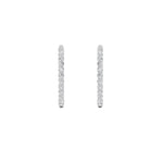 5CTW Round Shaped Lab Grown Diamond (F/VS) Inside Out Hoop Earrings in 14K Gold