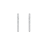 5CTW Round Shaped Lab Grown Diamond (F/VS) Inside Out Hoop Earrings in 14K Gold