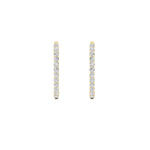 5CTW Round Shaped Lab Grown Diamond (F/VS) Inside Out Hoop Earrings in 14K Gold