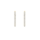 5CTW Round Shaped Lab Grown Diamond (F/VS) Inside Out Hoop Earrings in 14K Gold