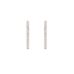 5CTW Round Shaped Lab Grown Diamond (F/VS) Inside Out Hoop Earrings in 14K Gold