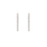 5CTW Round Shaped Lab Grown Diamond (F/VS) Inside Out Hoop Earrings in 14K Gold