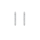 7CTW Round Shaped Lab Grown Diamond (F/VS) Inside Out Hoop Earrings in 14K Gold