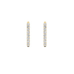7CTW Round Shaped Lab Grown Diamond (F/VS) Inside Out Hoop Earrings in 14K Gold