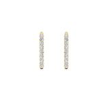 7CTW Round Shaped Lab Grown Diamond (F/VS) Inside Out Hoop Earrings in 14K Gold