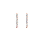7CTW Round Shaped Lab Grown Diamond (F/VS) Inside Out Hoop Earrings in 14K Gold