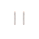 7CTW Round Shaped Lab Grown Diamond (F/VS) Inside Out Hoop Earrings in 14K Gold