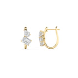 3CTW Mixed Shaped Lab Grown Diamond (F/VS) Toi et Moi Fashion Earrings in 14K Gold