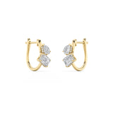 3CTW Mixed Shaped Lab Grown Diamond (F/VS) Toi et Moi Fashion Earrings in 14K Gold