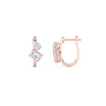 3CTW Mixed Shaped Lab Grown Diamond (F/VS) Toi et Moi Fashion Earrings in 14K Gold