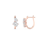 3CTW Mixed Shaped Lab Grown Diamond (F/VS) Toi et Moi Fashion Earrings in 14K Gold