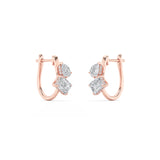 3CTW Mixed Shaped Lab Grown Diamond (F/VS) Toi et Moi Fashion Earrings in 14K Gold