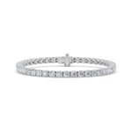 10CTW Round Shaped Lab Grown Diamond (F/VS) Tennis Bracelet in 14K Gold