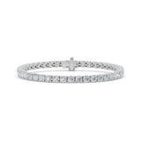 10CTW Round Shaped Lab Grown Diamond (F/VS) Tennis Bracelet in 14K Gold