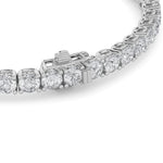 10CTW Round Shaped Lab Grown Diamond (F/VS) Tennis Bracelet in 14K Gold
