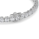 10CTW Round Shaped Lab Grown Diamond (F/VS) Tennis Bracelet in 14K Gold