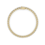 10CTW Round Shaped Lab Grown Diamond (F/VS) Tennis Bracelet in 14K Gold