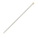 10CTW Round Shaped Lab Grown Diamond (F/VS) Tennis Bracelet in 14K Gold