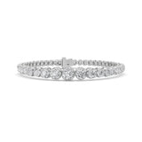 5CTW Round Shaped Lab Grown Diamond (F/VS) Graduating Tennis Bracelet in 14K Gold