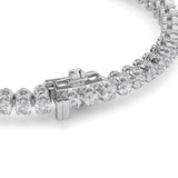 5CTW Round Shaped Lab Grown Diamond (F/VS) Graduating Tennis Bracelet in 14K Gold
