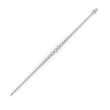 5CTW Round Shaped Lab Grown Diamond (F/VS) Graduating Tennis Bracelet in 14K Gold