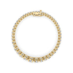 5CTW Round Shaped Lab Grown Diamond (F/VS) Graduating Tennis Bracelet in 14K Gold