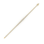 5CTW Round Shaped Lab Grown Diamond (F/VS) Graduating Tennis Bracelet in 14K Gold